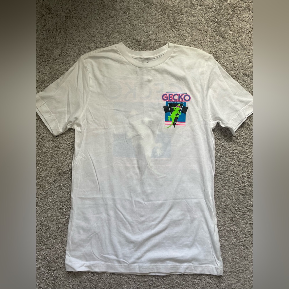 Gecko Hawaii muscle beach t shirt